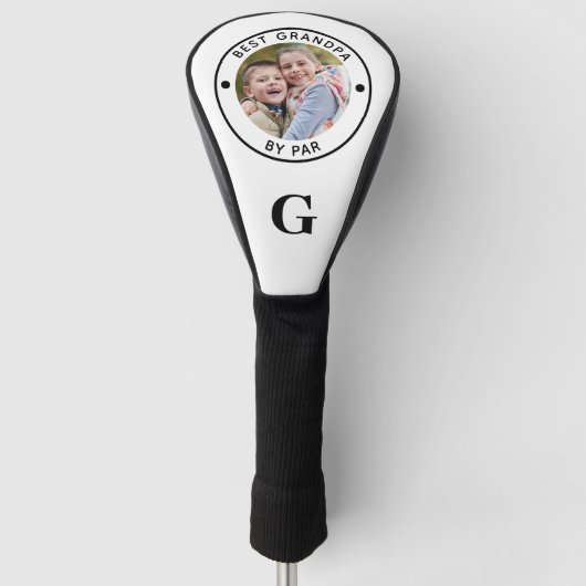 BEST GRANDPA BY PAR Monogram Foto Golf Head Cover Golf Headcover (Vorderseite)