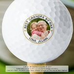 BEST GRANDPA BY PAR Photo Personalized Golf Balls Golfball<br><div class="desc">Create personalized photo golf balls for the golfer grandfather with the suggested editable title BEST GRANDPA BY PAR and your custom text beneath. PHOTO TIP: For fastest/best results, choose a photo with the subject in the middle and/or pre-crop it to a square shape BEFORE uploading. Contact the designer via Zazzle...</div>