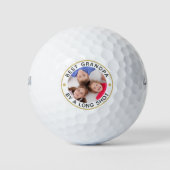 BEST GRANDPA DURCH EIN LANGES SHOT-Foto Golfball (Vorderseite)