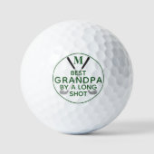 BEST GRANDPA DURCH EINE LANGE SCHUHE Mit Monogramm Golfball (Vorderseite)