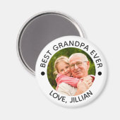 BEST GRANDPA EVENT Modernes Foto Personalisiert Magnet (Vorderseite/Rückseite)