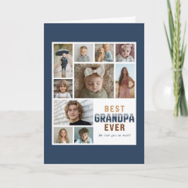 Best Grandpa Ever 10 Photo Collage Karte