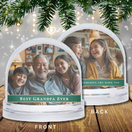 Best Grandpa Ever 2-Photo Grandkids Christmas Gift Schneekugeln