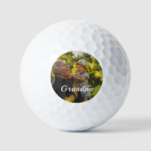 Best Grandpa Ever 2 Photo Script Personalized  Golfball (Vorderseite)