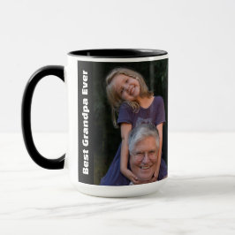 Best Grandpa Ever 2Photo Collage Minimalist Tasse