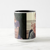 Best Grandpa Ever 2Photo Collage Minimalist Tasse (Zentrum)