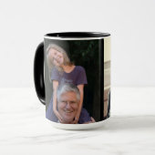 Best Grandpa Ever 2Photo Collage Minimalist Tasse (Vorderseite Links)