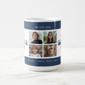 Best Grandpa Ever 4 Photo Collage Kaffeetasse (Mittel)