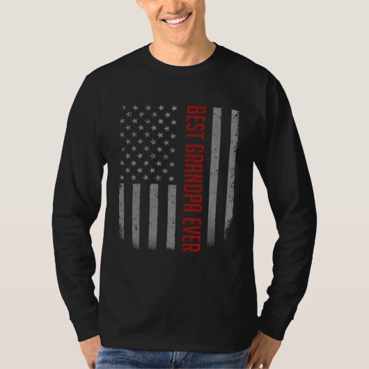 Best Grandpa Ever American Flag For Father s day T-Shirt (Vorderseite)
