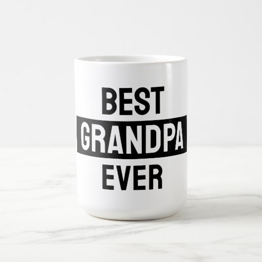 Best grandpa ever black and white Mug Kaffeetasse (Mittel)