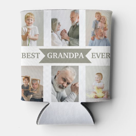 Best Grandpa Ever | Custom Photos Can Cooler  Dosenkühler (Vorderseite)