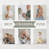 Best Grandpa Ever | Custom Photos Liquor Label Alkoholflaschenetikett (Einzelnes Label)