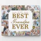 Best Grandpa Ever Father's Day Photo Frame Collage Fotoplatte (Vorderseite)