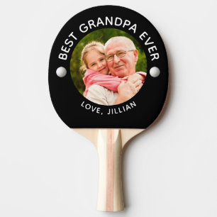 BEST GRANDPA EVER Foto Personalisiert Tischtennis Schläger