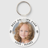 BEST GRANDPA EVER Foto Personalisierter Schlüssela Schlüsselanhänger (Rückseite)