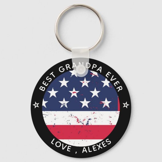 BEST GRANDPA EVER Foto Personalisierter Schlüssela Schlüsselanhänger (Vorderseite)