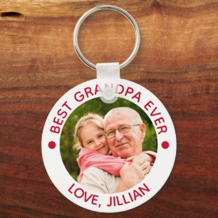 BEST GRANDPA EVER Foto Red Schlüsselanhänger