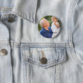 Best Grandpa Ever Full Photo Custom Button (Beispiel)