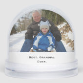 Best Grandpa Ever Fun Family Photo Typography Text Schneekugeln (Vorderseite)