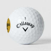Best Grandpa Ever Gold and Black Callaway Golfball (Logo)