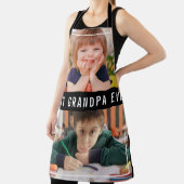 Best Grandpa Ever Grandkids 2 Photo Collage Black Schürze (InSitu)