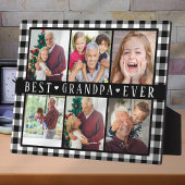 Best Grandpa Ever Hearts Photo Collage Keepsake Fotoplatte