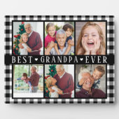 Best Grandpa Ever Hearts Photo Collage Keepsake  Fotoplatte (Vorderseite)