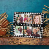 Best Grandpa Ever Hearts Photo Collage Keepsake  Fotoplatte (Seite)