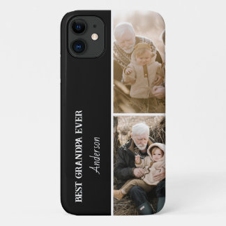 Best Grandpa Ever Modern 2Photo Collage Case-Mate iPhone Hülle
