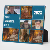 Best Grandpa Ever Photo Collage and Custom Text Fotoplatte (Seite)