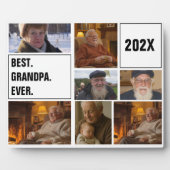 Best Grandpa Ever Photo Collage and Custom Text Fotoplatte (Vorderseite)