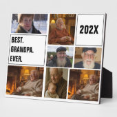 Best Grandpa Ever Photo Collage and Custom Text Fotoplatte (Seite)