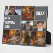 Best Grandpa Ever Photo Collage and Custom Text Fotoplatte (Seite)