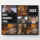 Best Grandpa Ever Photo Collage and Custom Text Fotoplatte (Vorderseite)