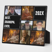 Best Grandpa Ever Photo Collage and Custom Text Fotoplatte (Seite)