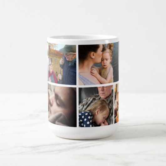 Best Grandpa Ever Photo Collage and Custom Text Kaffeetasse (Mittel)