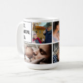 Best Grandpa Ever Photo Collage and Custom Text Kaffeetasse (Vorderseite Links)