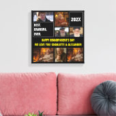 Best Grandpa Ever Photo Collage and Custom Text Leinwanddruck (Insitu (Wohnzimmer))