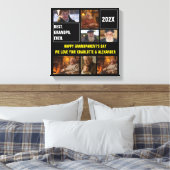 Best Grandpa Ever Photo Collage and Custom Text Leinwanddruck (Insitu (Schlafzimmer))