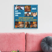 Best Grandpa Ever Photo Collage and Custom Text Leinwanddruck (Insitu (Wohnzimmer))