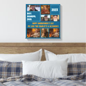 Best Grandpa Ever Photo Collage and Custom Text Leinwanddruck (Insitu (Schlafzimmer))