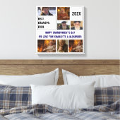 Best Grandpa Ever Photo Collage and Custom Text Leinwanddruck (Insitu (Schlafzimmer))