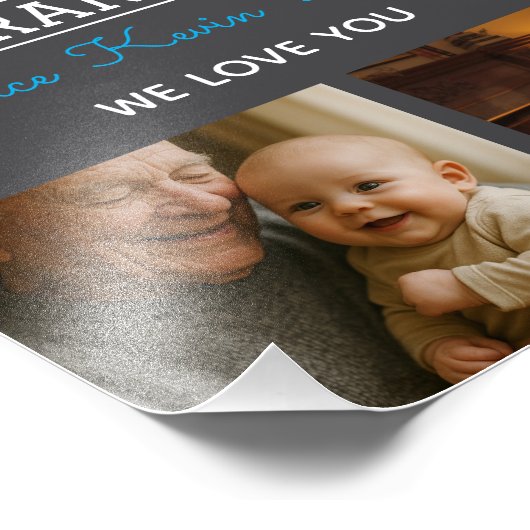 Best Grandpa Ever Photo Collage Fotodruck (Ecke)