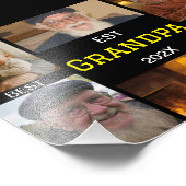 Best Grandpa Ever Photo Collage Fotodruck (Ecke)