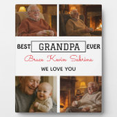 Best Grandpa Ever Photo Collage Fotoplatte (Vorderseite)