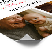 Best Grandpa Ever Photo Collage Poster (Ecke)