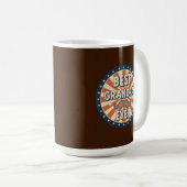 Best grandpa ever retro badge kaffeetasse (VorderseiteRechts)