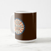 Best grandpa ever retro badge kaffeetasse (Vorderseite Links)