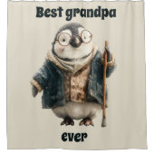 Best Grandpa Ever Winter Penguin Duschvorhang (Vorderseite)