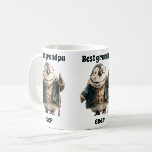 Best Grandpa Ever Winter Penguin Kaffeetasse (Vorderseite Links)